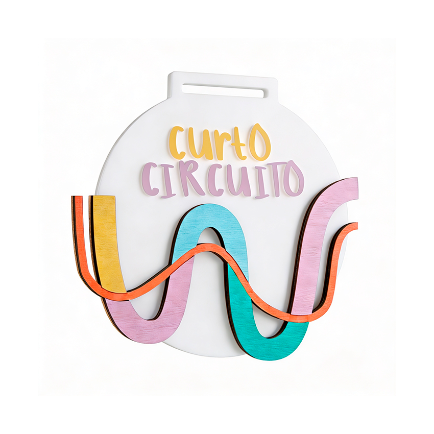 Medallas Personalizadas de Acrílico con Aplique en MDF Crudo e Impresión UV