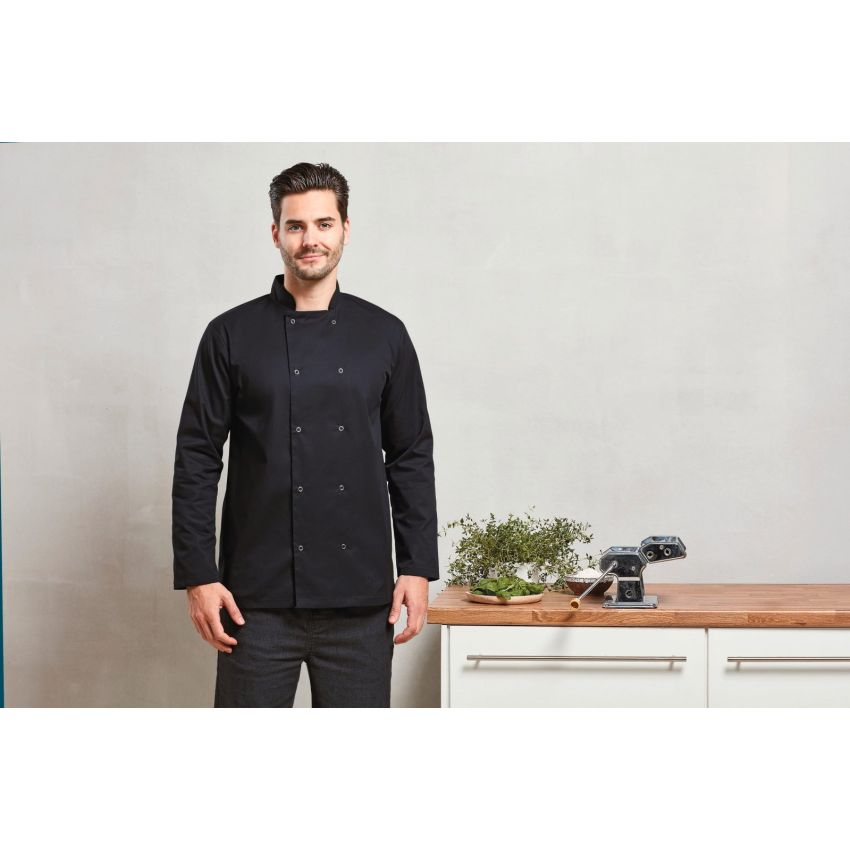 Chaqueta de chef de manga larga