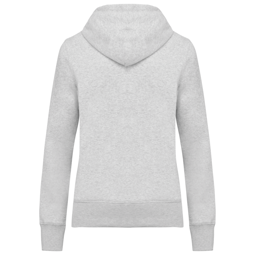 Sudadera ecológica con capucha y cremallera para mujer