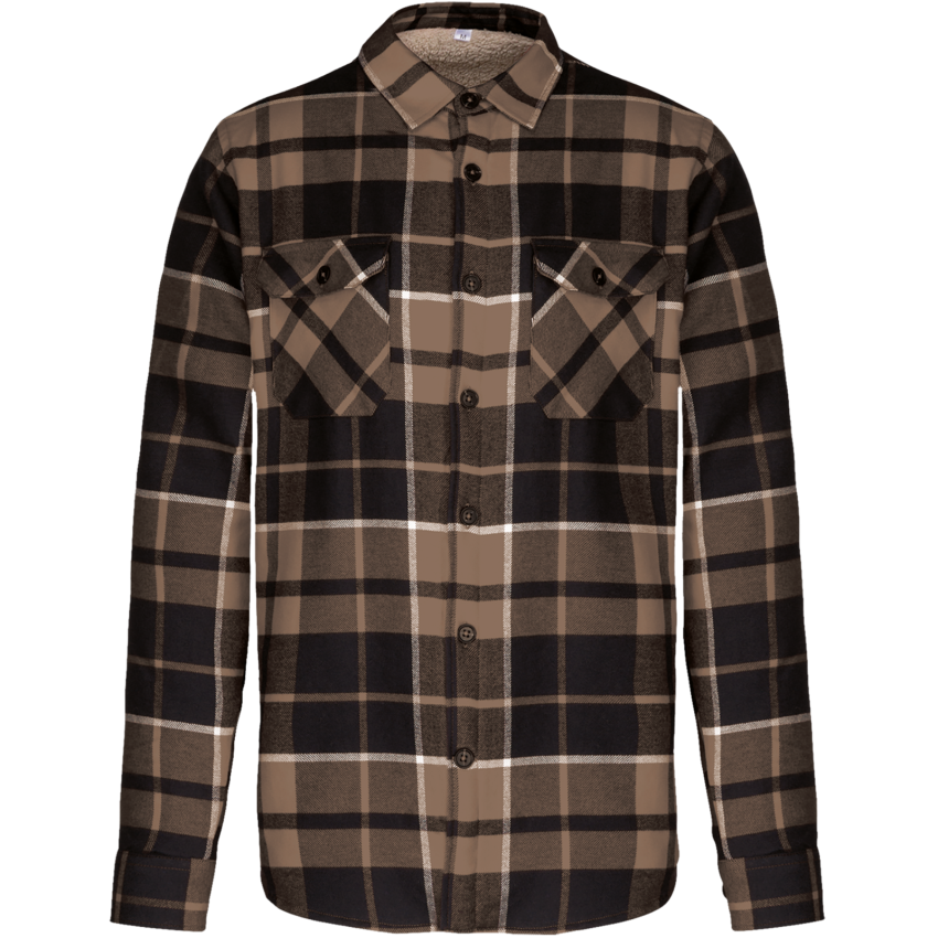 Camisa de cuadros con forro de borreguito