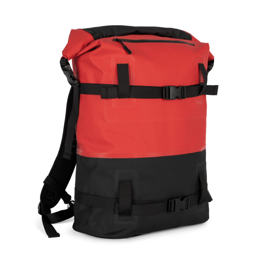 Mochila impermeable con hebillas de compresión