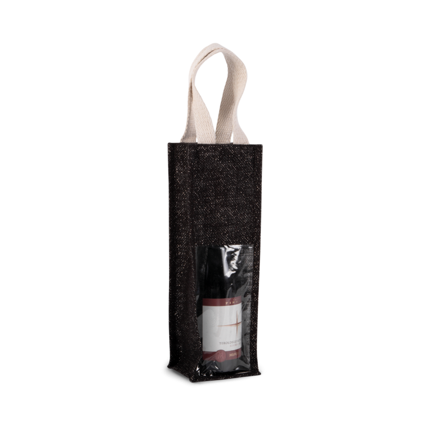 Bolsa para botella de yute
