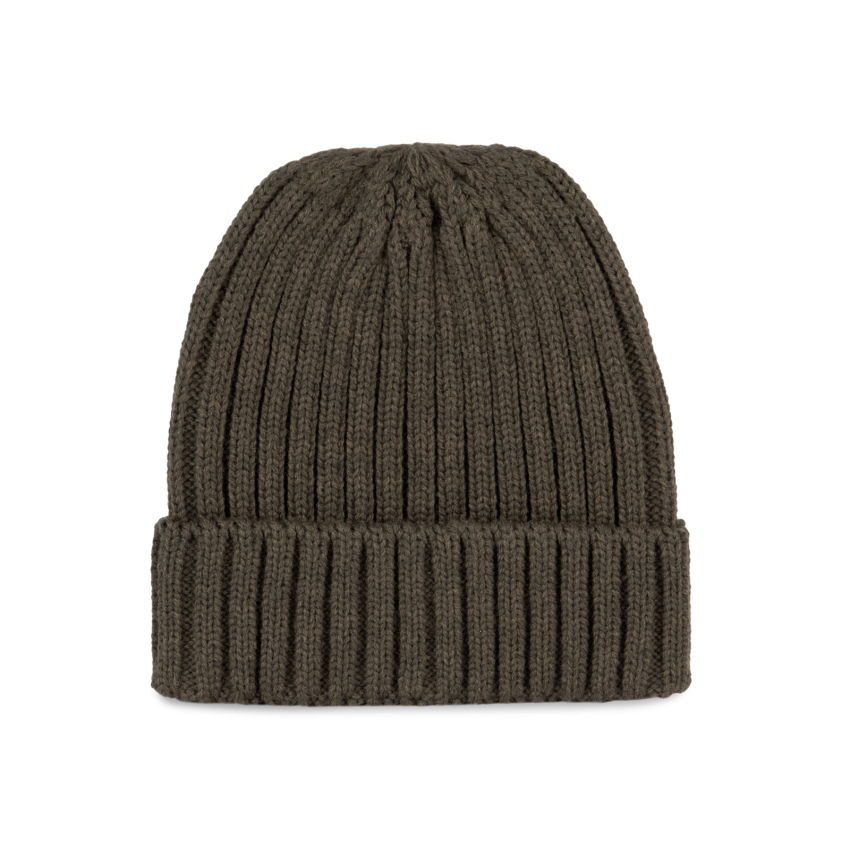 Gorro de punto doble con vuelta