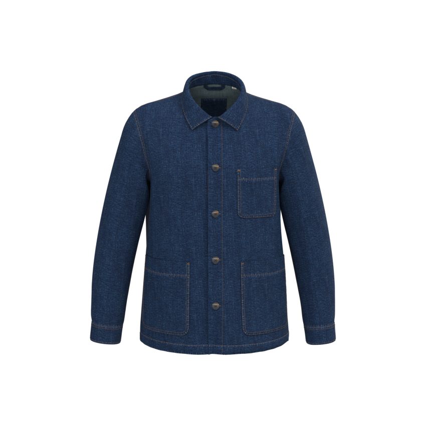 Chaqueta vaquera eco-responsable con hombros caídos unisex