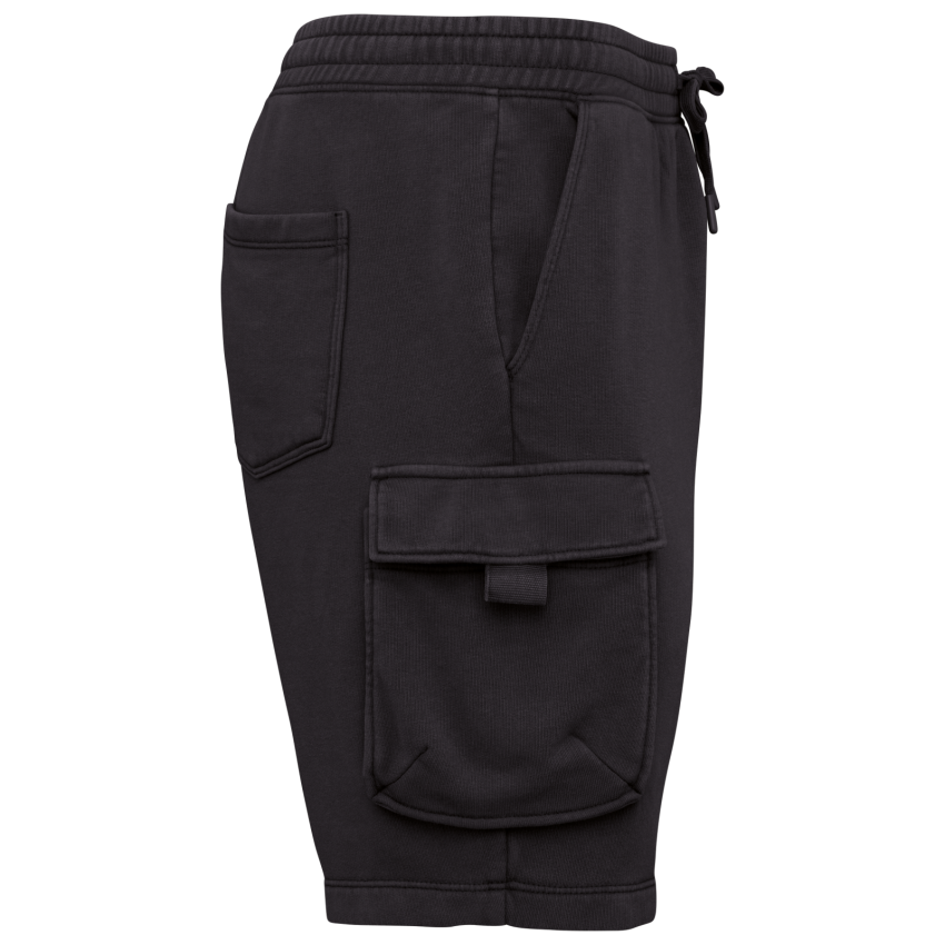 Bermuda cargo eco-responsable con aspecto lavado en French Terry de hombre