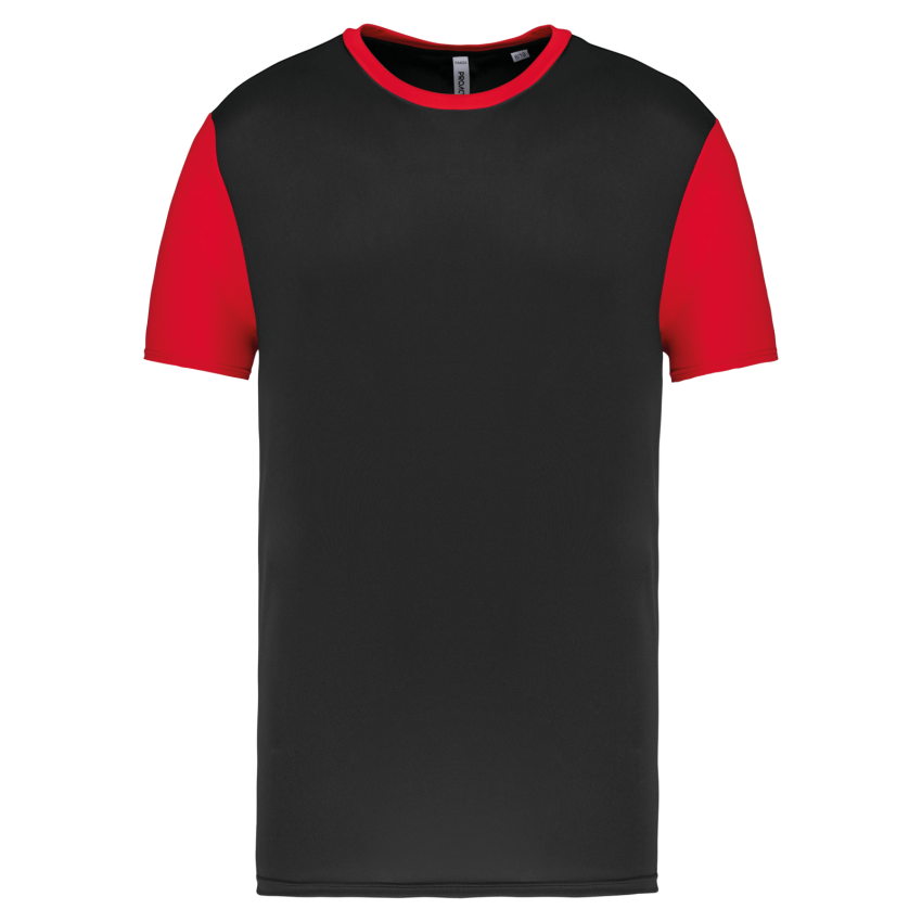 Camiseta bicolor de manga corta para niño
