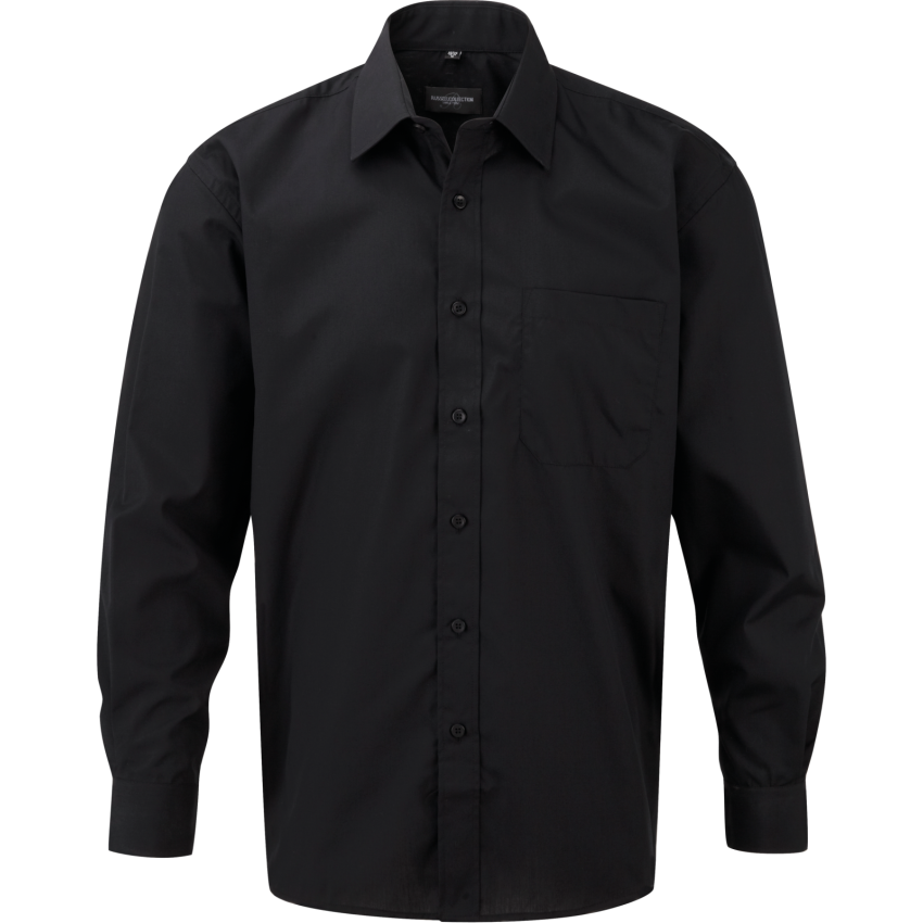 Camisa de hombre de popelina de manga larga
