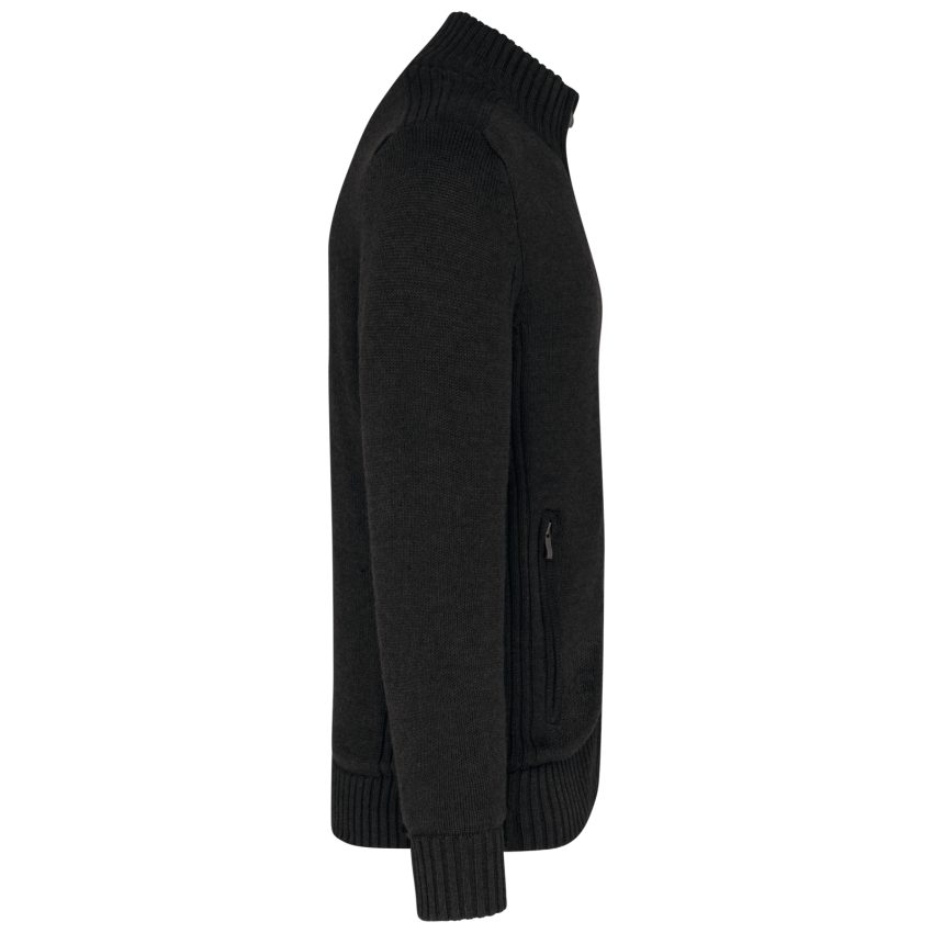 Chaqueta de punto forrada de hombre