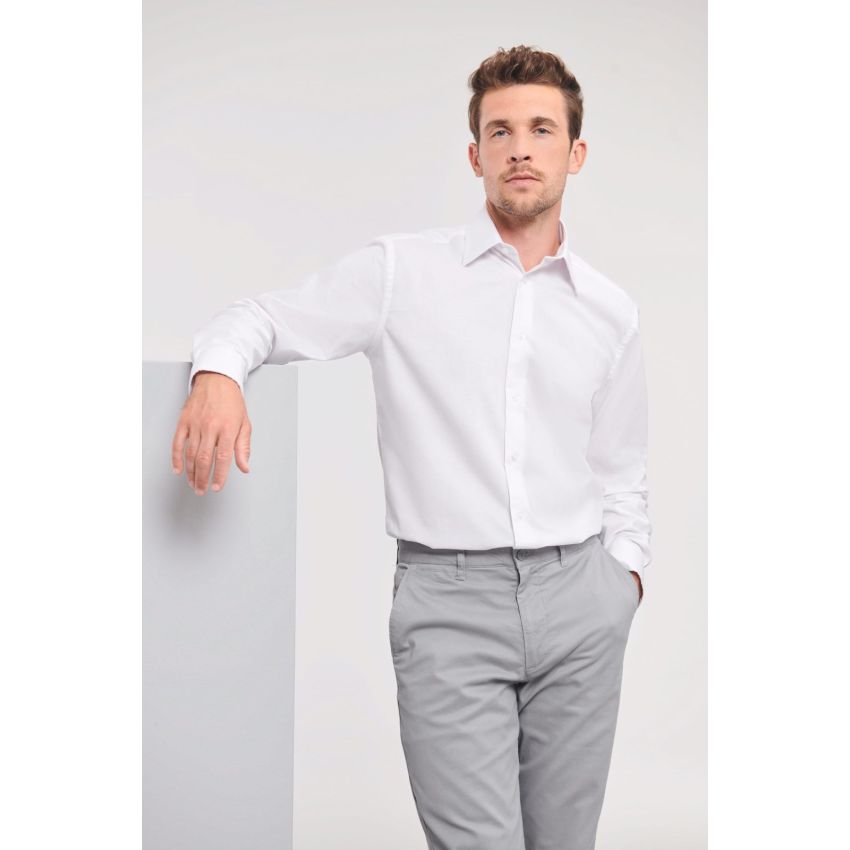 Camisa Oxford de hombre de manga larga