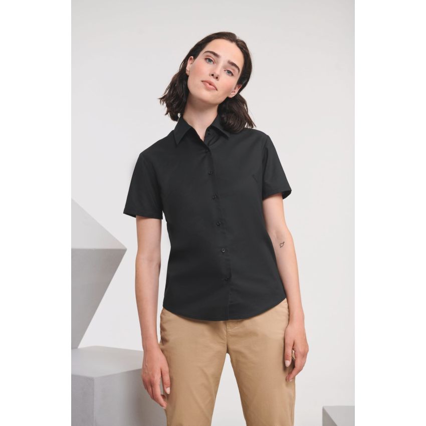 Women's short-sleeve Oxford shirt
