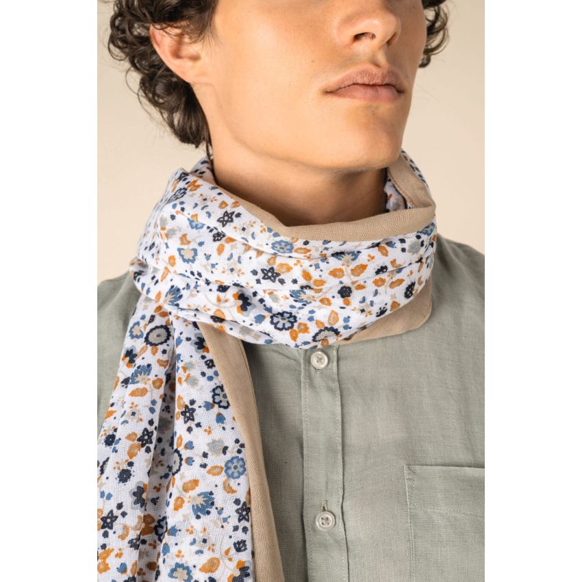 Bufanda con estampado floral unisex