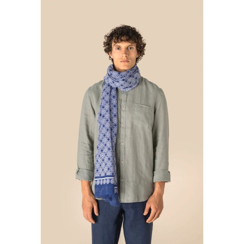 Bufanda con estampado floral unisex