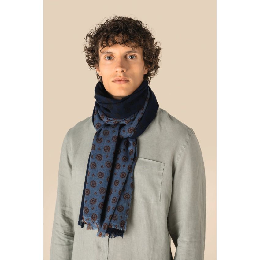 Bufanda con estampado floral unisex