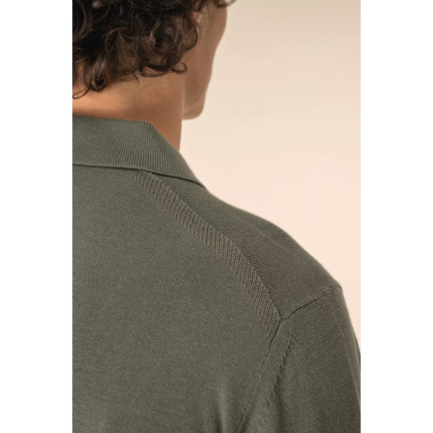 Polo eco-responsable de manga larga para hombre