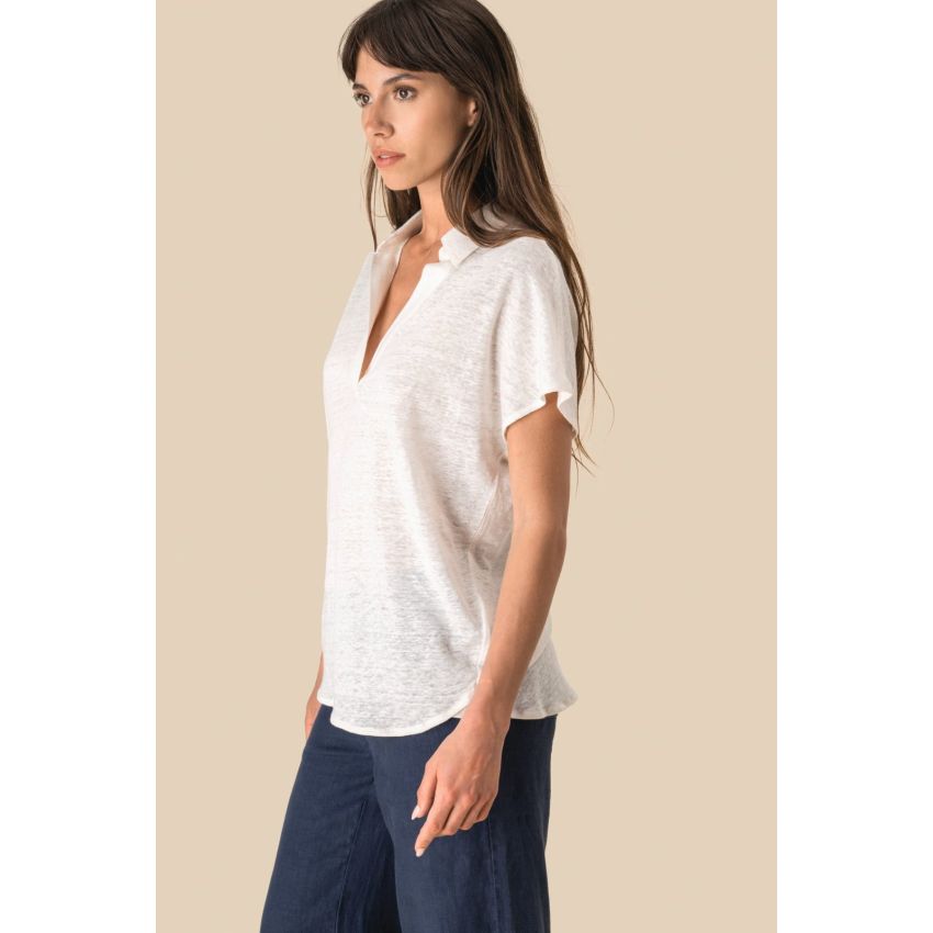 Polo de lino de mujer