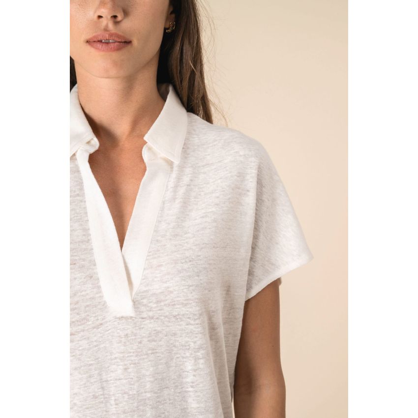 Polo de lino de mujer