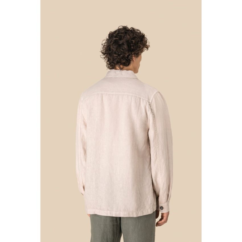 Sobrecamisa de hombre con aspecto lavado de lino