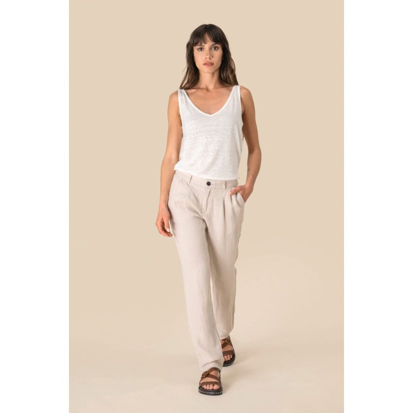 Pantalones de lino de mujer