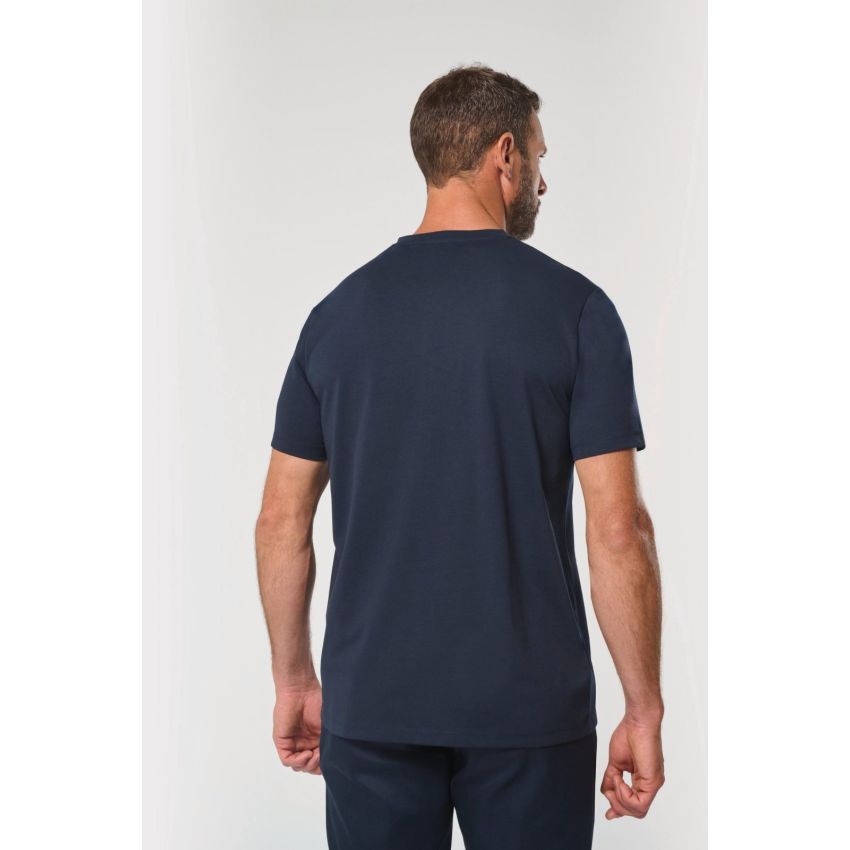 Camiseta ecológica de hombre con cuello en V y tratamiento antibacteriano
