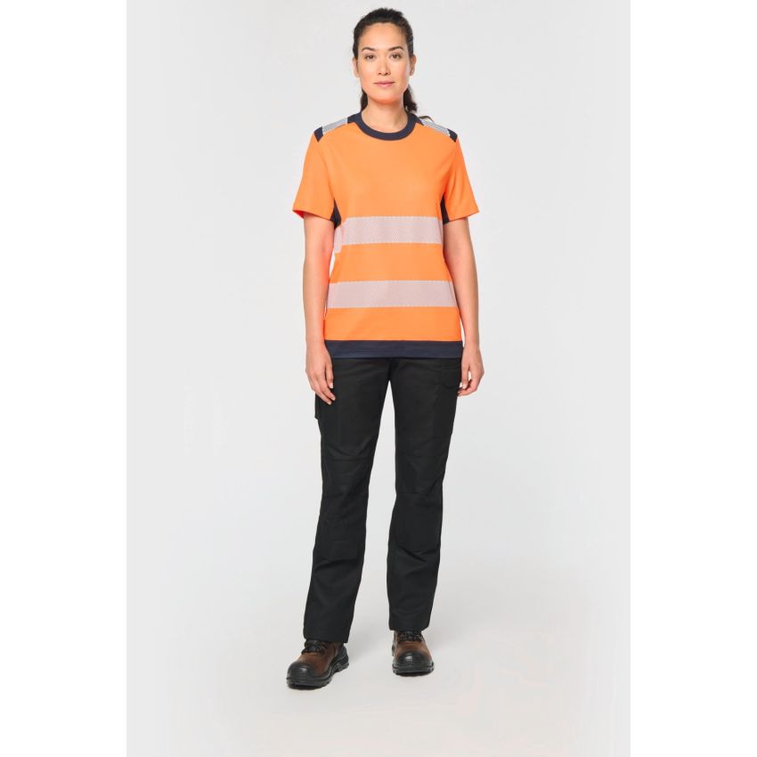 Camiseta de seguridad de material reciclado manga corta unisex
