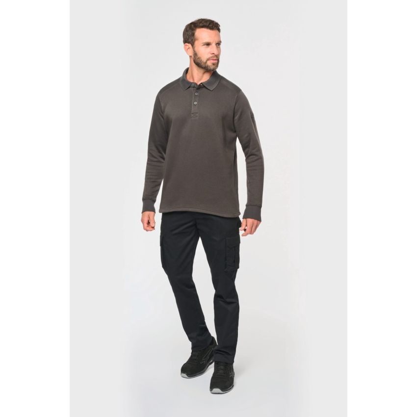 Sudadera con cuello tipo polo