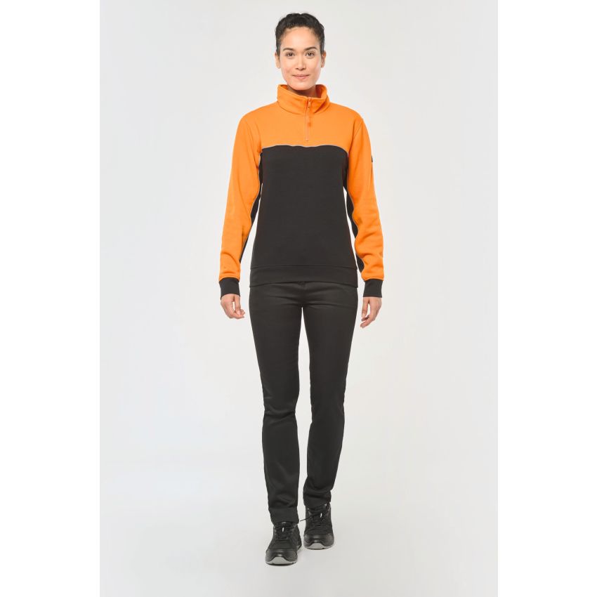Sudadera eco-responsable unisex con cremallera hasta medio pecho