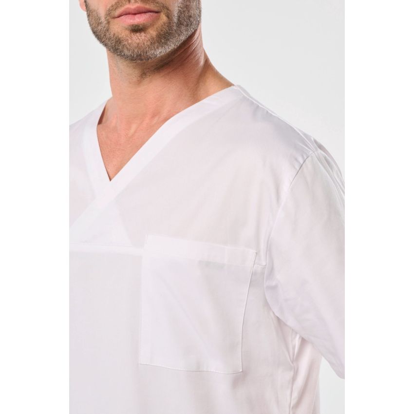 Túnica de manga corta de algodón unisex