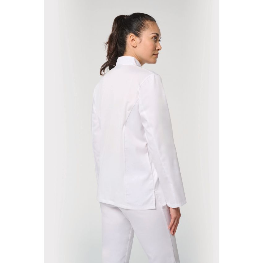 Chaqueta de chef ecológica y transpirable de manga larga unisex