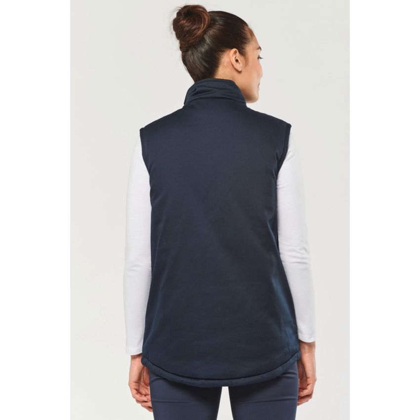 Chaleco multibolsillos acolchado unisex de poliéster/algodón