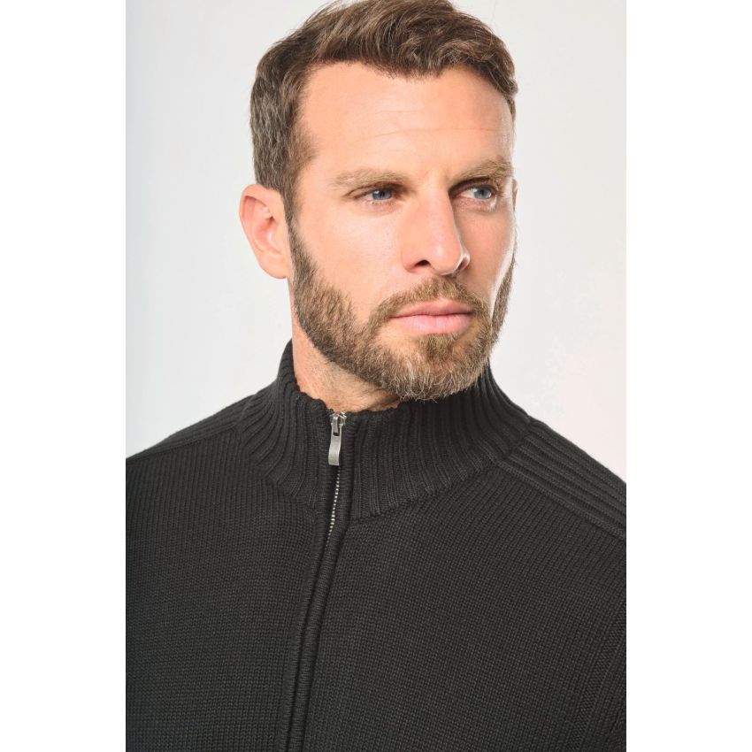 Chaqueta de punto forrada de hombre