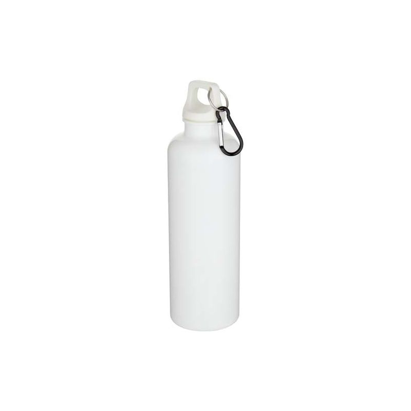 Botella de agua de plástico reciclado RCS Oregon 750 ml, color sólido, con mosquetón