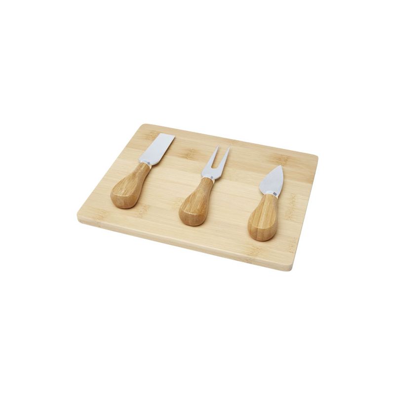 Tábua e utensílios para queijo de bambu "Ement"