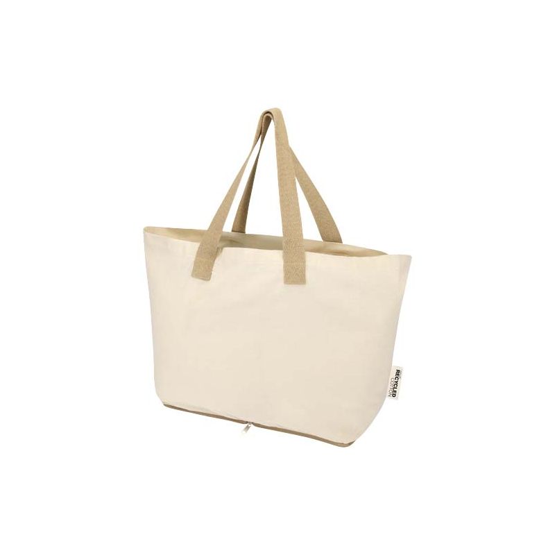 Saco de algodón reciclado plegable de 7 L y GRS de 140 g/m² "Sierra"