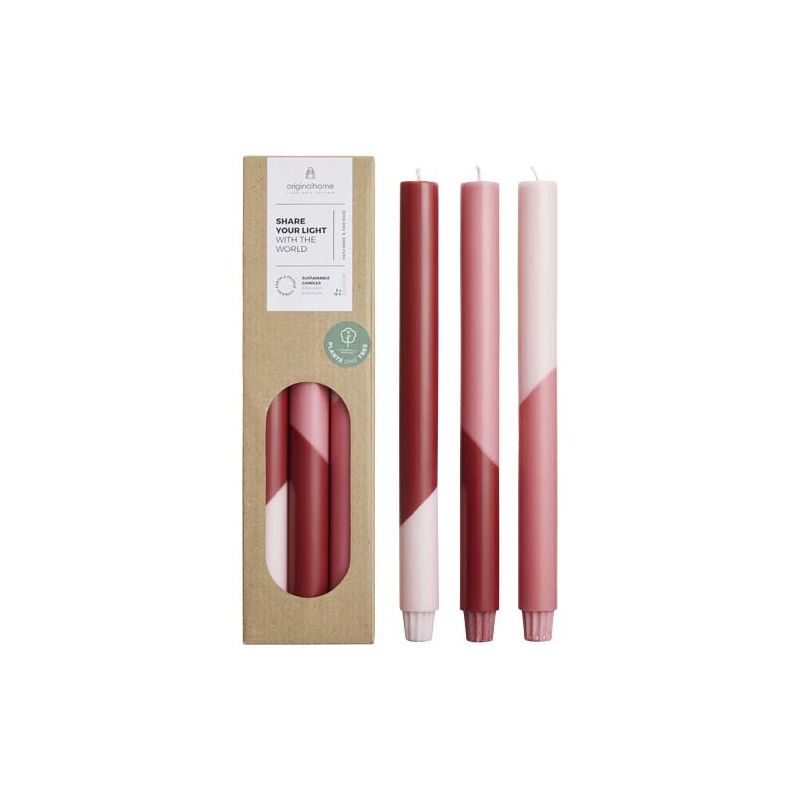 Velas diagonais - conjunto de 3 "Originalhome Eden"