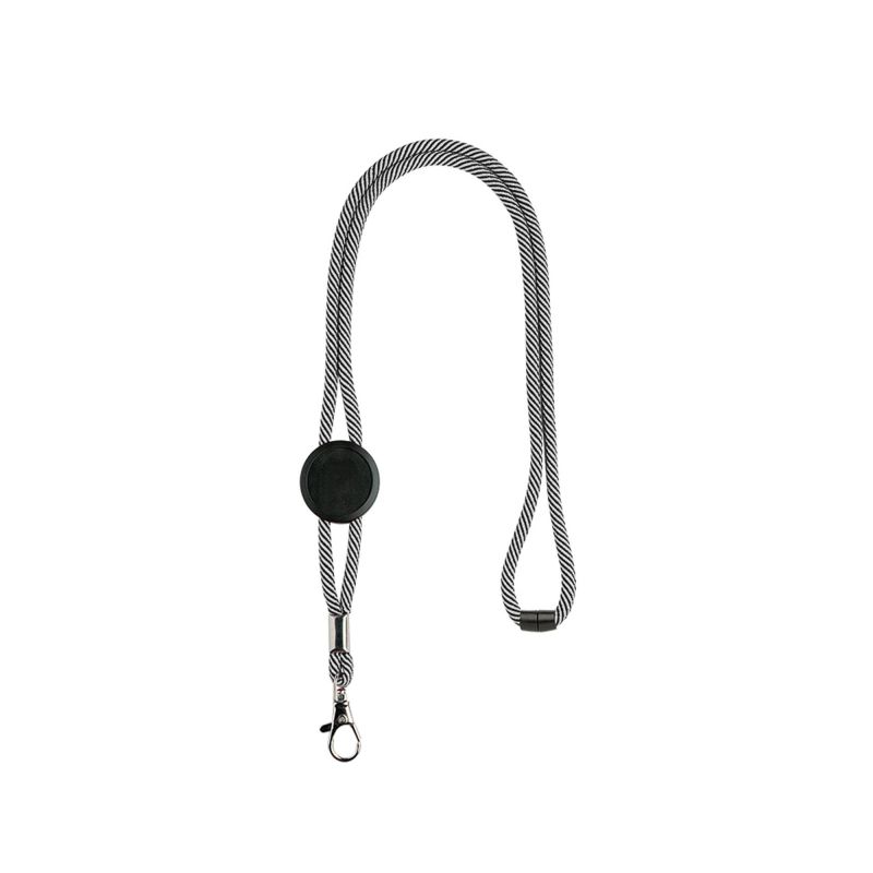 Tep Lanyard de poliéster con ajuste, cierre de seguridad y mosquetón