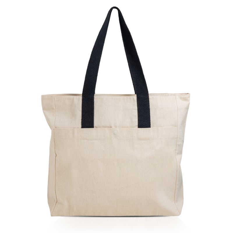 Bolsa Chir 100% algodón, con asas de colores y fuelle