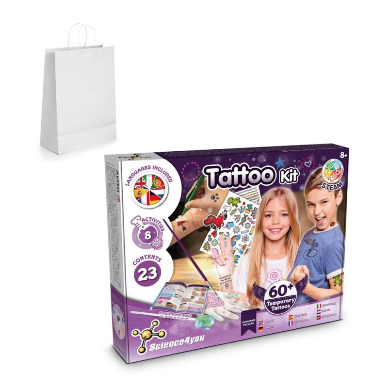 Tattoo Factory Kit II Juego didáctico suministrado con bolsa de regalo de papel kraft (100 g/m²)