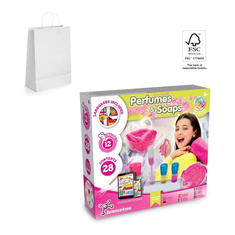 Kit de Fábrica de Perfume y Jabón II Juego didáctico suministrado con bolsa de regalo de papel kraft (90 g/m²), hecho con material certificado FSC™ y otros materiales controlados