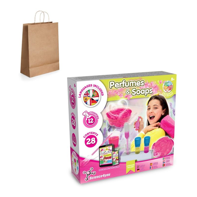 Kit Fábrica de Perfume y Jabón III Juego didáctico suministrado con bolsa de regalo de papel kraft (115 g/m²)