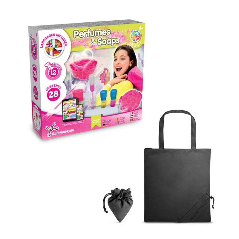 Kit Fábrica de Perfume & Sabão V Jogo didático fornecido com saco de oferta dobrável em 190T