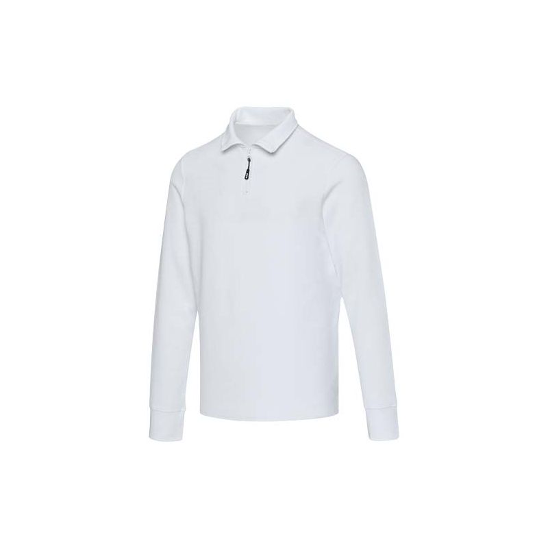 Polo unisex de manga larga con media cremallera "Zeus"