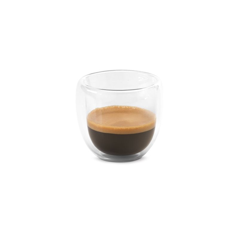 EXPRESSO Juego de café de vidrio isotérmico con 2 vasos de 75 ml
