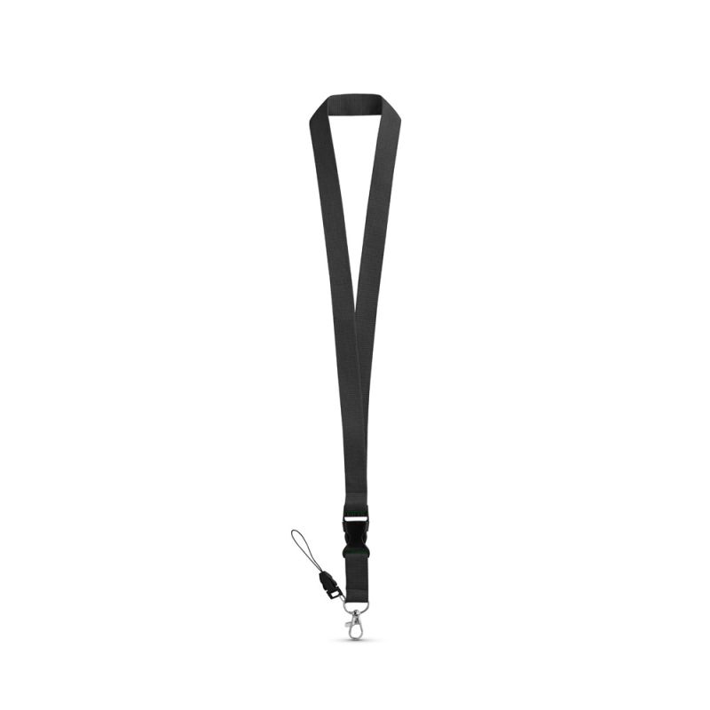 ANQUETIL Lanyard de poliéster con mosquetón metálico