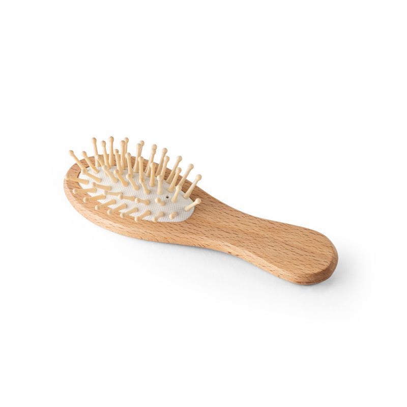 DERN Cepillo para el cabello de madera y púas de bambú
