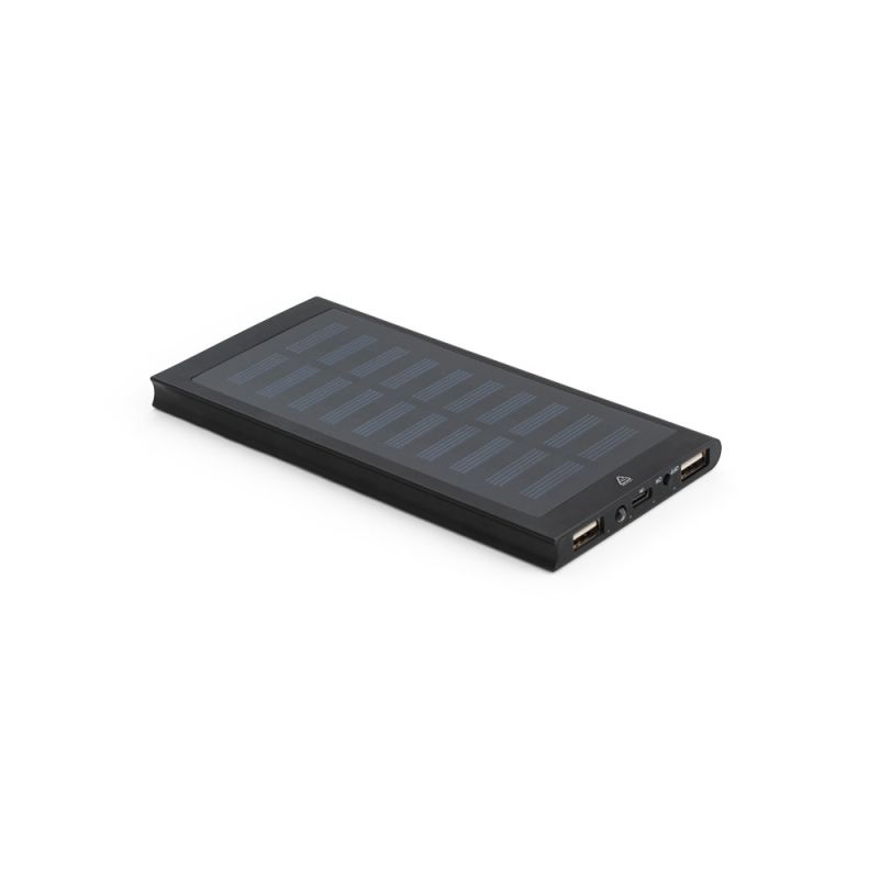 CLERK Power bank 8.000 mAh con panel solar de aluminio 100% reciclado