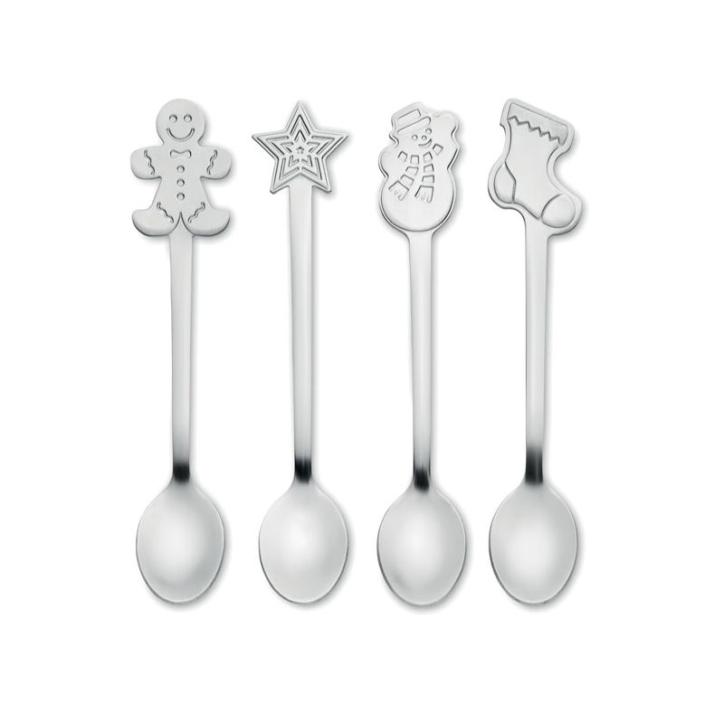 Set de 4 cucharillas de café Navidad