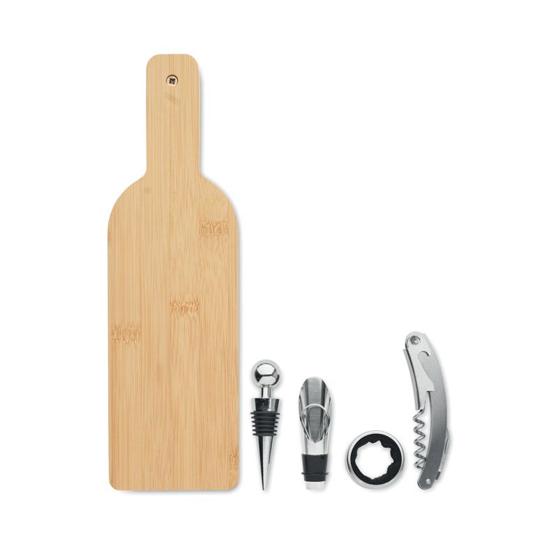 Juego de vino en forma de botella