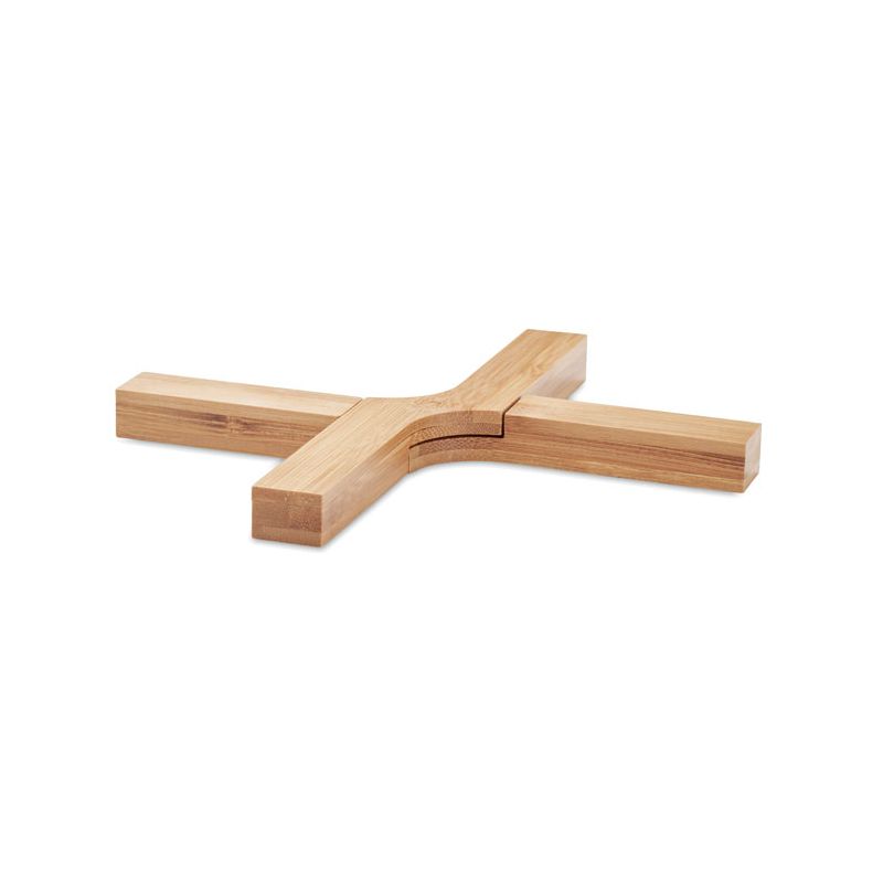 Soporte plegable de bambú