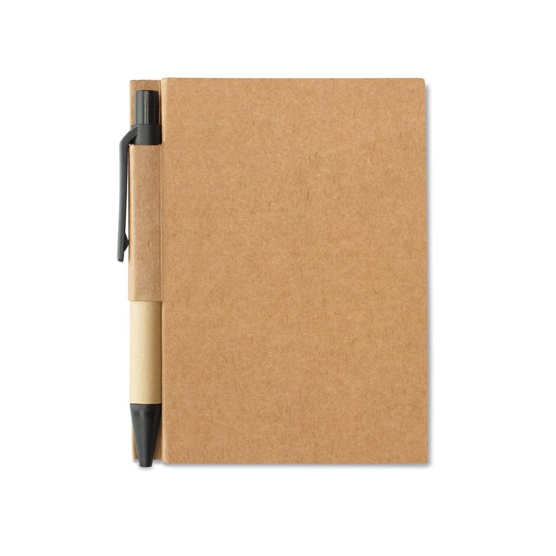 Bloco notas caneta reciclável