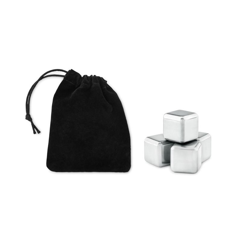 Set de 4 cubos de hielo en bolsa